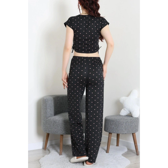 Milan Büzgülü Pijama Takımı Siyah - 32254.1857.