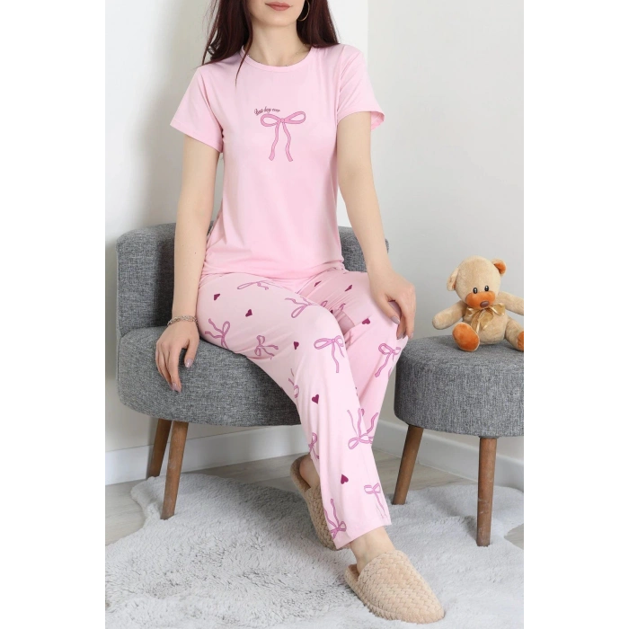 Milan Enjeksiyon Baskılı Pijama Takımı Pembe - 630.1287.