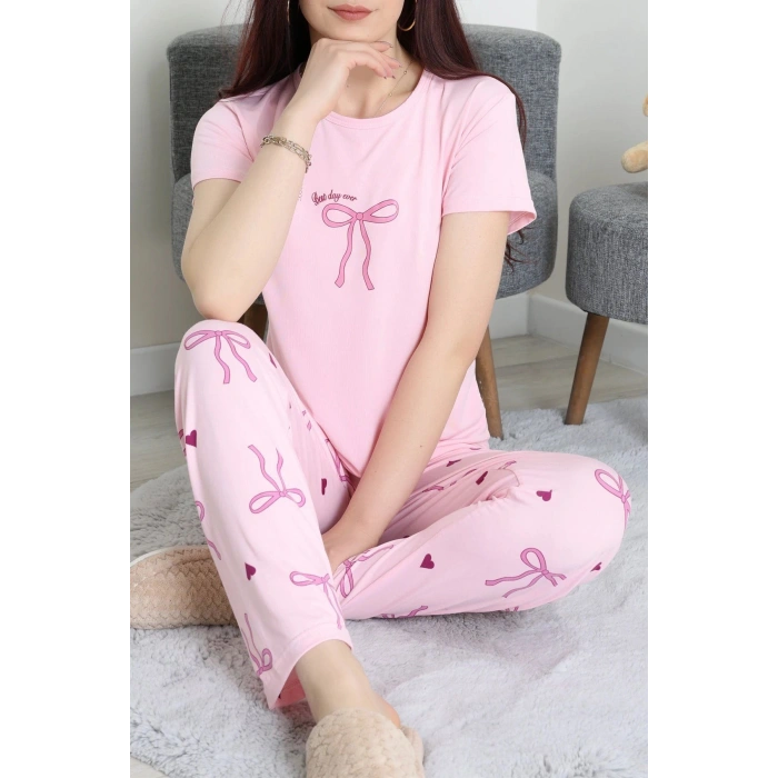 Milan Enjeksiyon Baskılı Pijama Takımı Pembe - 630.1287.