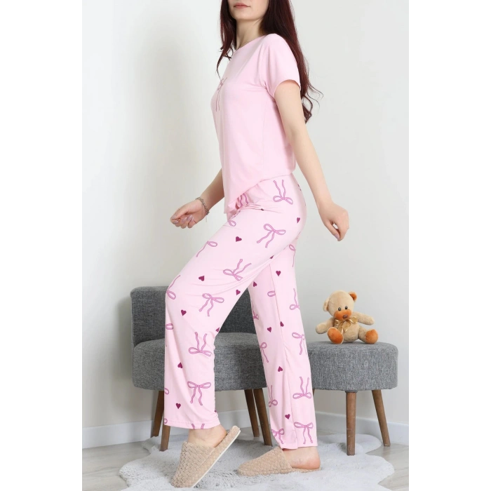 Milan Enjeksiyon Baskılı Pijama Takımı Pembe - 630.1287.