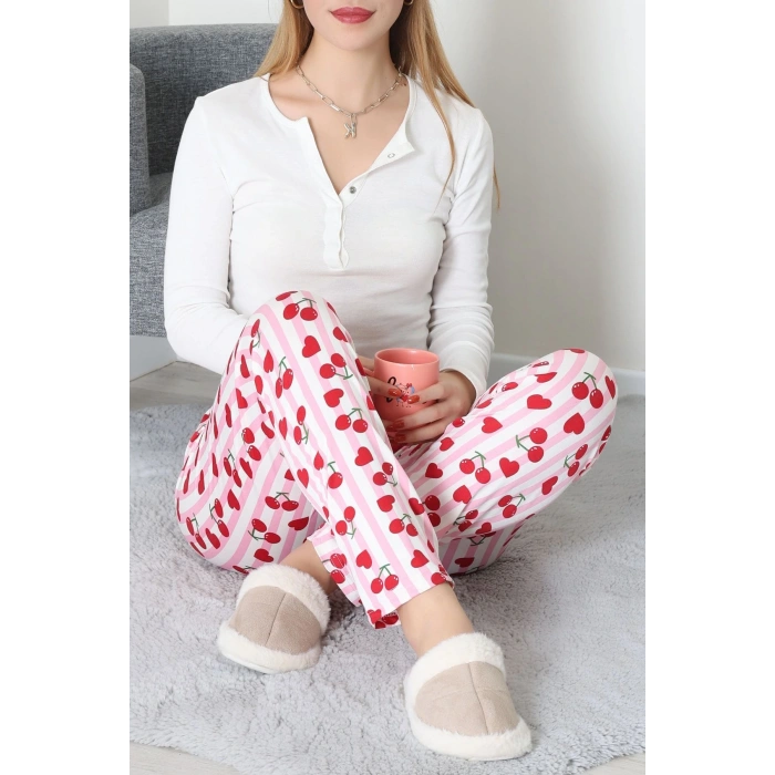 Milan Pijama Altı Beyazkiraz - 52122.1567.