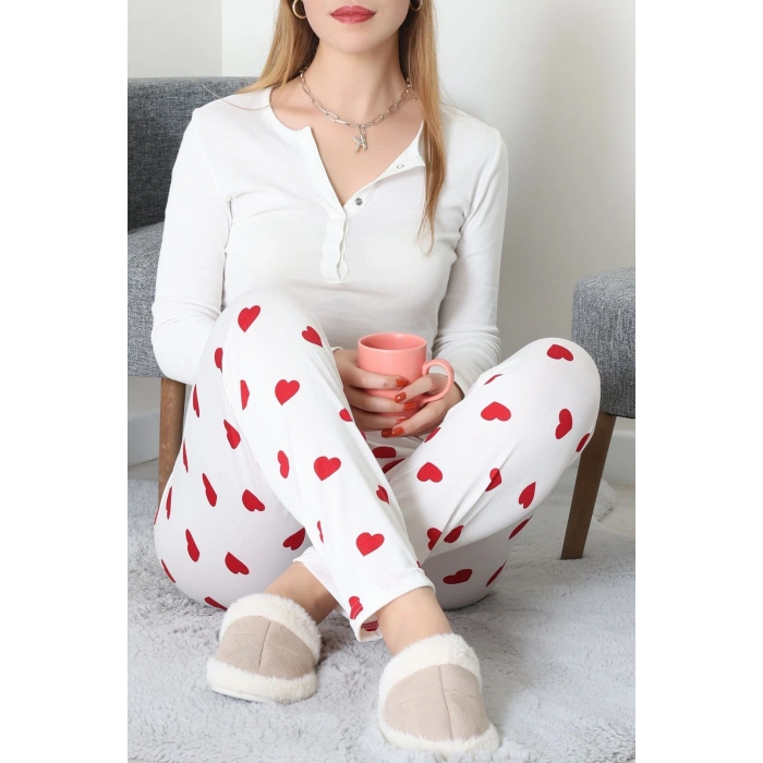 Milan Pijama Altı Beyazkırmızı - 52122.1567.