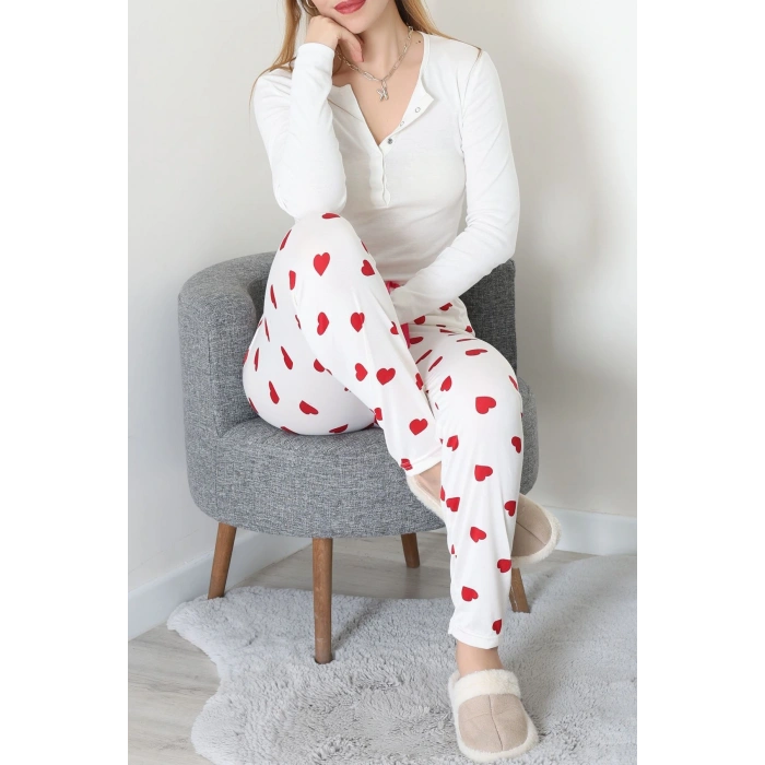 Milan Pijama Altı Beyazkırmızı - 52122.1567.