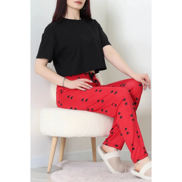 Milan Pijama Altı Siyahkırmızı - 52256.1929.