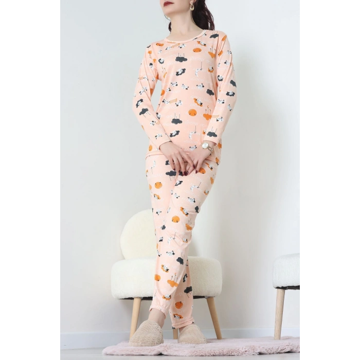 Milan Pijama Takımı Somon - 55010.1567.