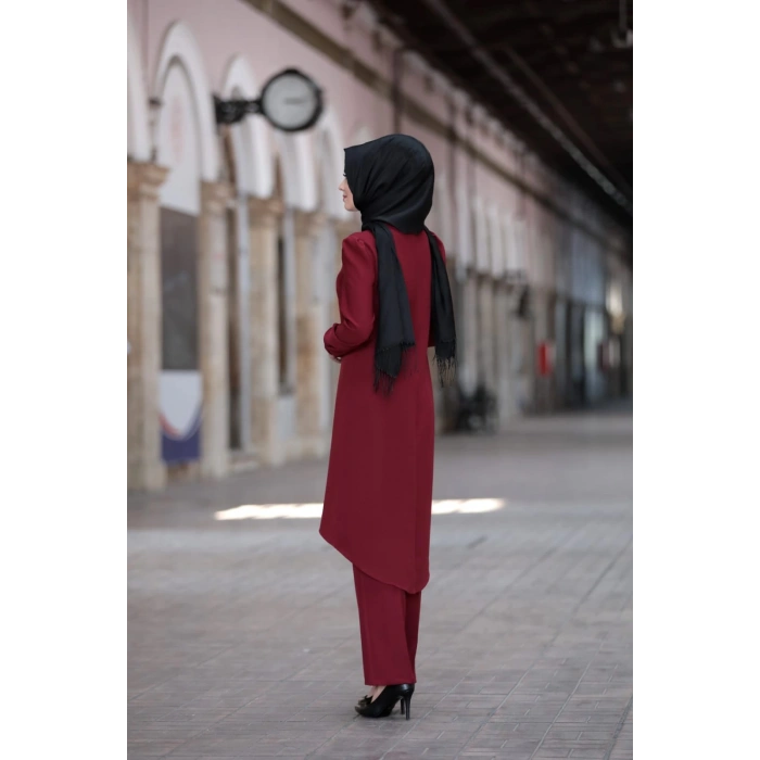 Mina İkili Takım Bordo 5368