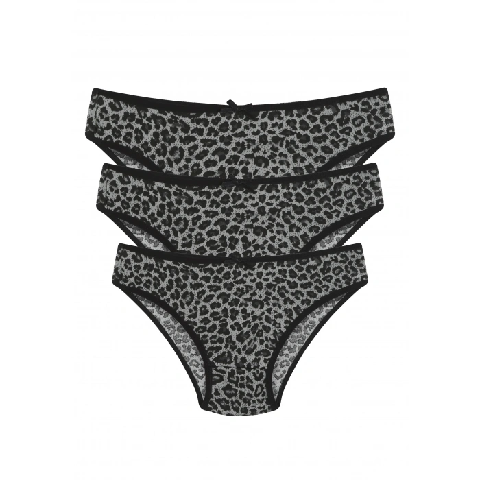 Moda Çizgi 3lü Külot Gri 40261