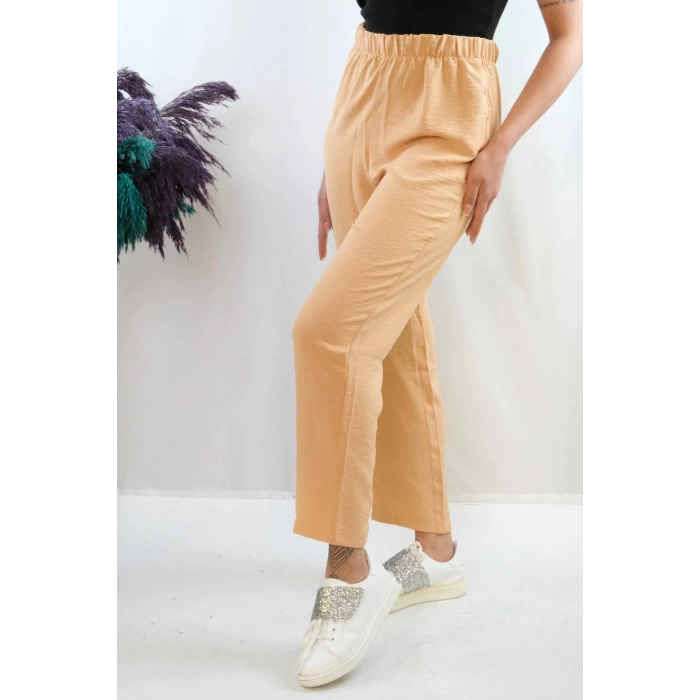 Moda Çizgi Aerobin Pantolon camel