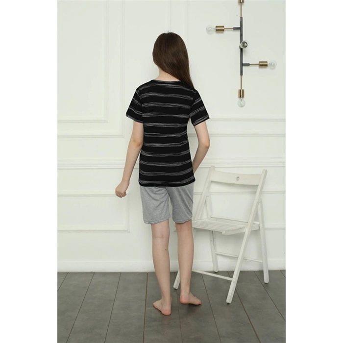 Moda Çizgi Aile Penye Şortlu Pijama Takım (anne - kız ) 50115 Ayrı Ayrı Satılır . Fiyatları Farklıdır