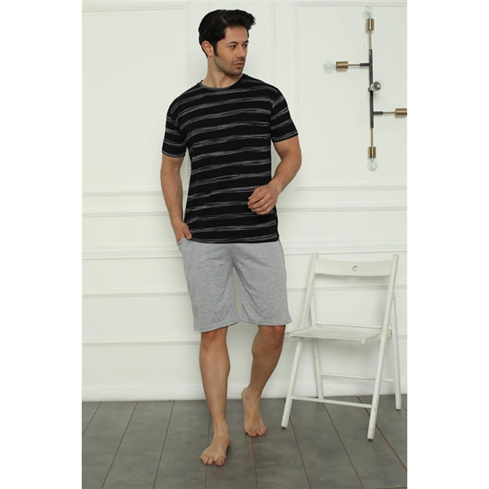 Moda Çizgi Aile Penye Şortlu Pijama Takım (baba - oğul ) 50115 Ayrı Ayrı Satılır . Fiyatları Farklıdır