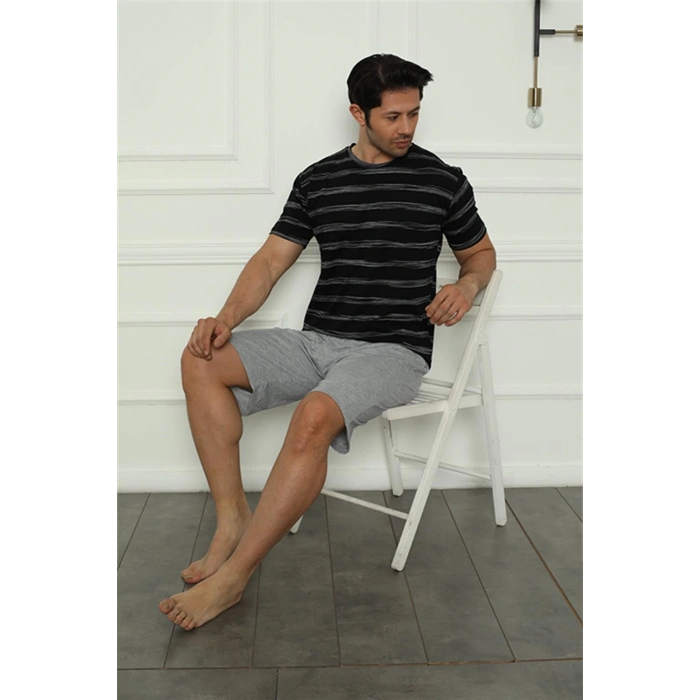 Moda Çizgi Aile Penye Şortlu Pijama Takım (baba - oğul ) 50115 Ayrı Ayrı Satılır . Fiyatları Farklıdır