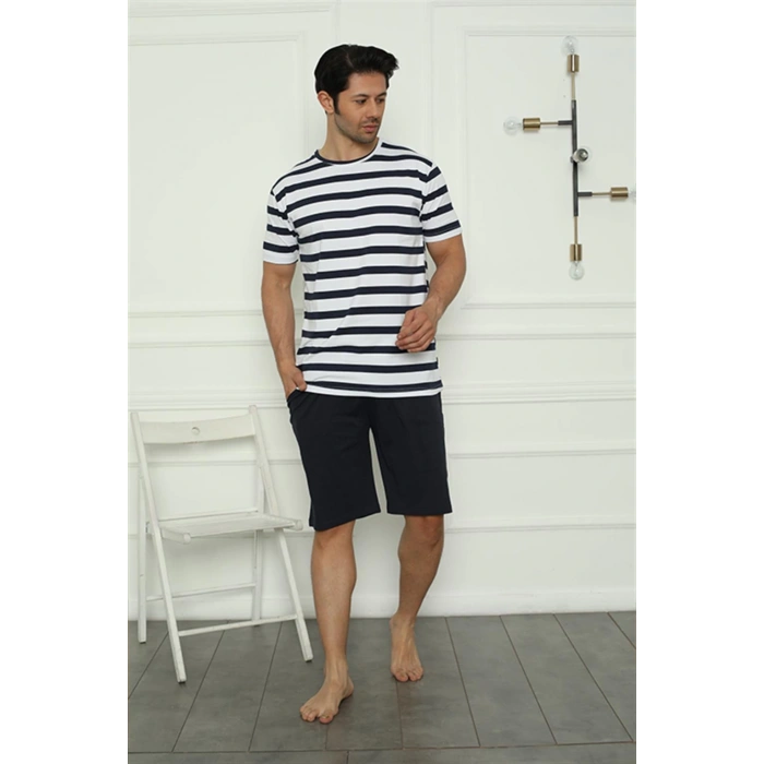 Moda Çizgi Aile Penye Şortlu Pijama Takım (baba - oğul ) 50116 Ayrı Ayrı Satılır . Fiyatları Farklıdır