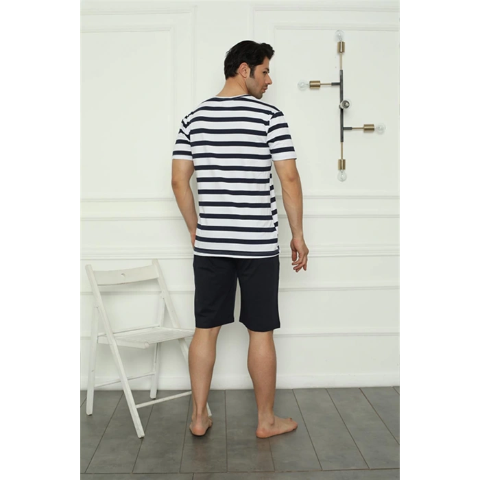 Moda Çizgi Aile Penye Şortlu Pijama Takım (baba - oğul ) 50116 Ayrı Ayrı Satılır . Fiyatları Farklıdır
