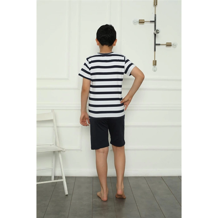 Moda Çizgi Aile Penye Şortlu Pijama Takım (baba - oğul ) 50116 Ayrı Ayrı Satılır . Fiyatları Farklıdır