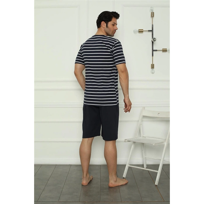 Moda Çizgi Aile Penye Şortlu Pijama Takım (baba - oğul ) 50117 Ayrı Ayrı Satılır . Fiyatları Farklıdır