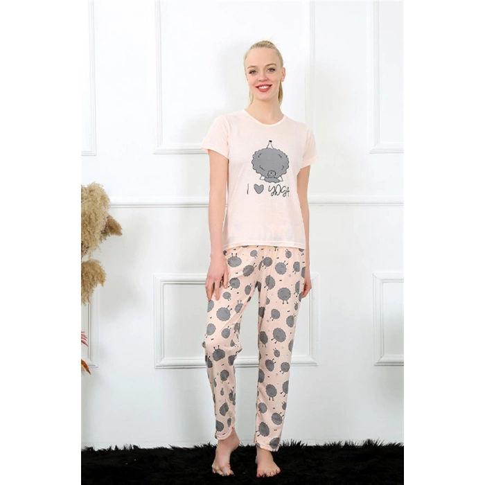 Moda Çizgi Anne Kız Aile I Love Yoga Pijama Takım Ayrı Ayrı Satılır 50101