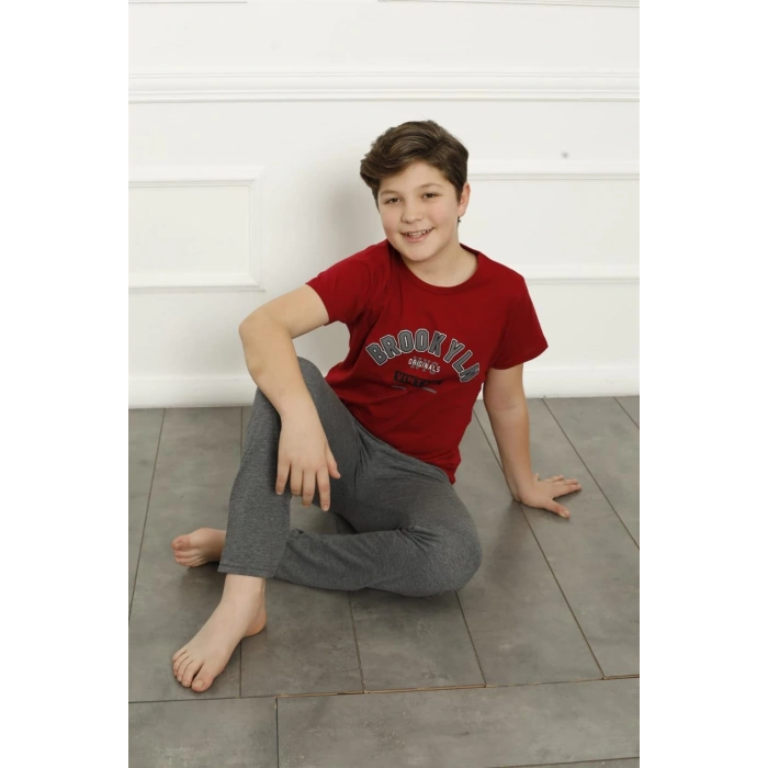 Moda Çizgi Baba Oğul Kırmızı Aile Pijama Takım Ayrı Ayrı Satılır 50102