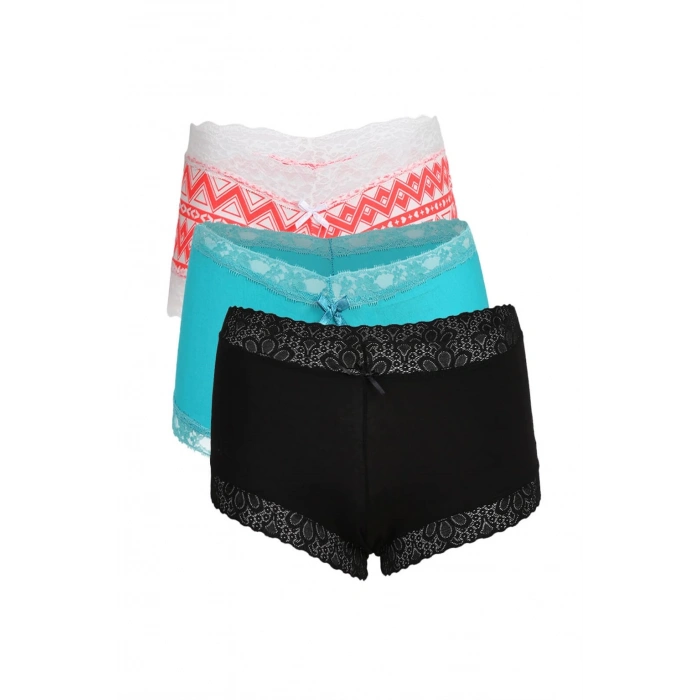 Moda Çizgi Bayan 3lü Boxer 40215