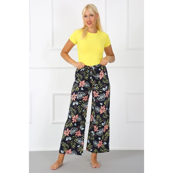 Moda Çizgi Bayan Pamuk Tek Alt Pijama 210012