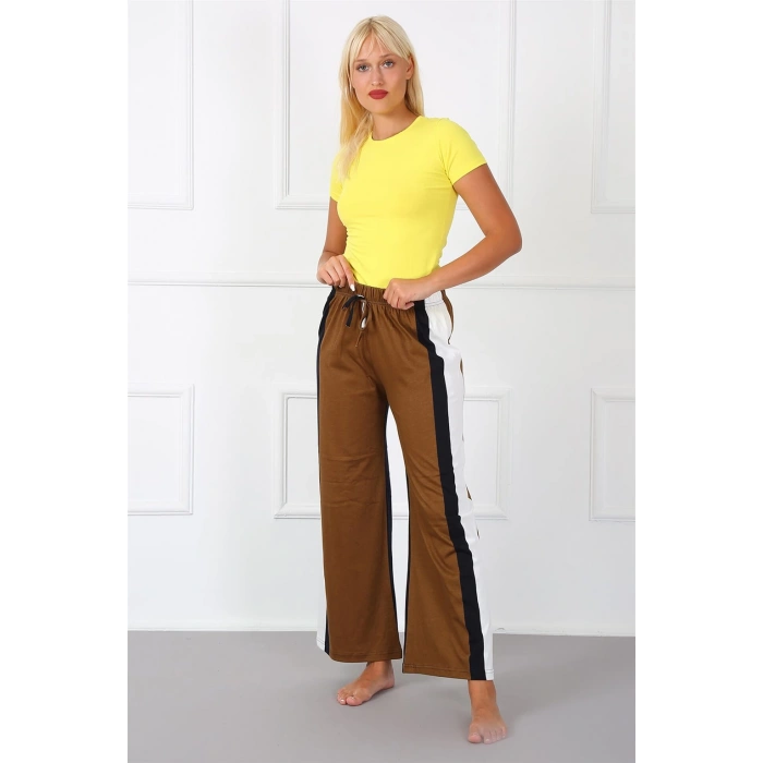 Moda Çizgi Bayan Pamuk Tek Alt Pijama 210015