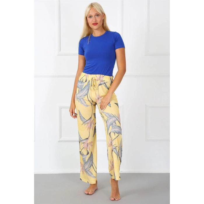 Moda Çizgi Bayan Pamuk Tek Alt Pijama 210019