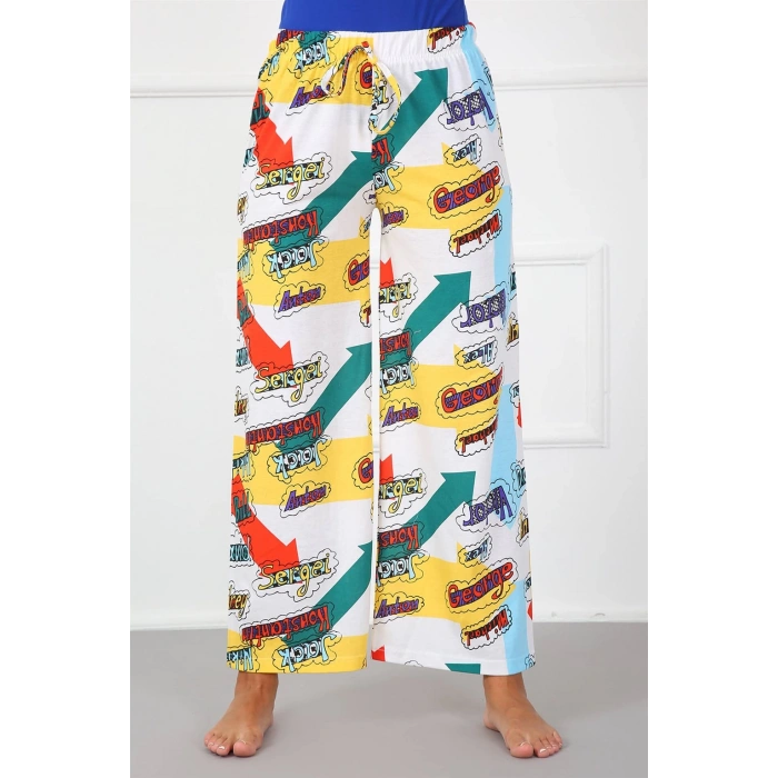 Moda Çizgi Bayan Pamuk Tek Alt Pijama 210021