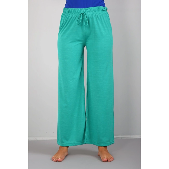 Moda Çizgi Bayan Penye Bol Paça Pantolon 210036