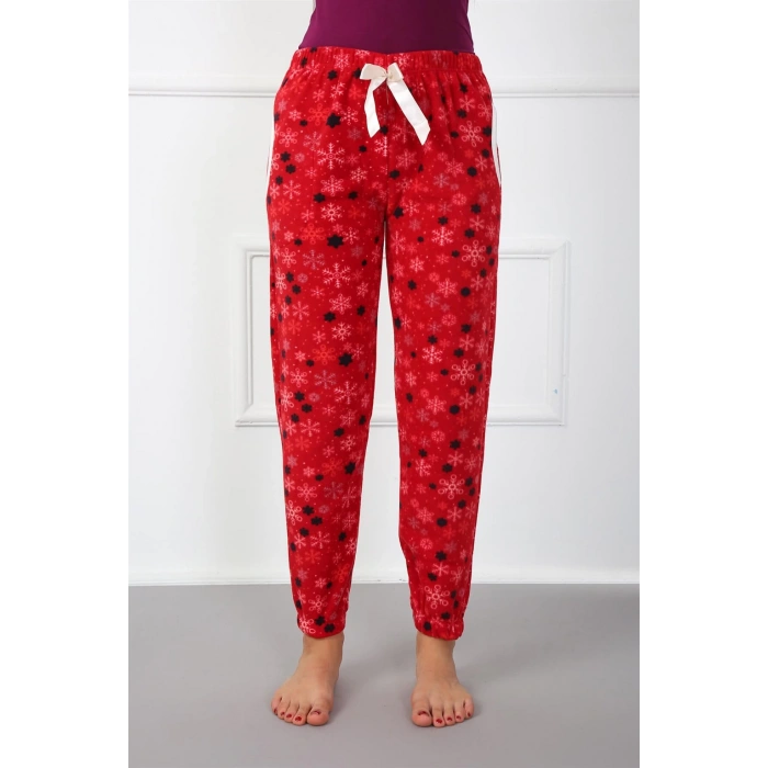 Moda Çizgi Bayan Welsoft Polar Tek Alt Pijama 210040