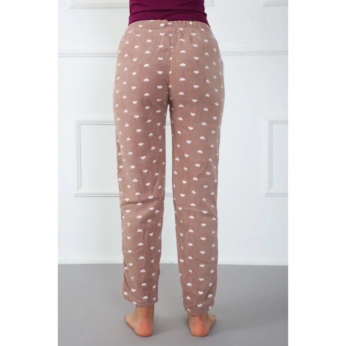 Moda Çizgi Bayan Welsoft Polar Tek Alt Pijama 210043