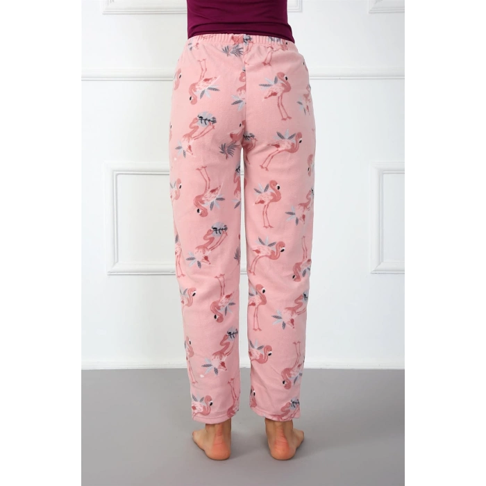 Moda Çizgi Bayan Welsoft Polar Tek Alt Pijama 210044