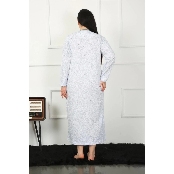 Moda Çizgi Big Uzun Kol Petrol Anne Gecelik 1359