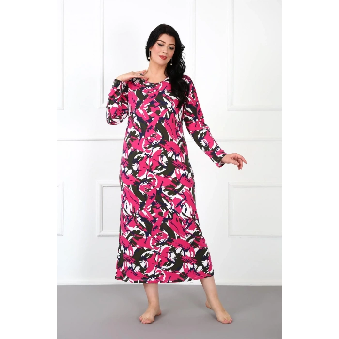 Moda Çizgi Büyük Beden Anne Gecelik 1334