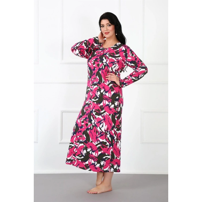 Moda Çizgi Büyük Beden Anne Gecelik 1334