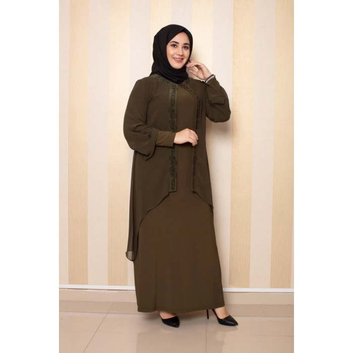 Moda Çizgi Büyük Beden Elbise