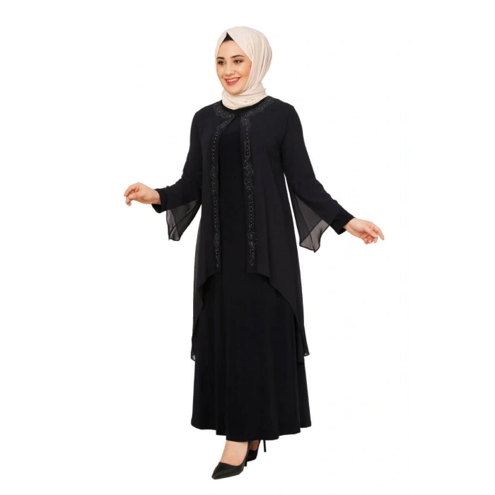 Moda Çizgi Büyük Beden Elbise