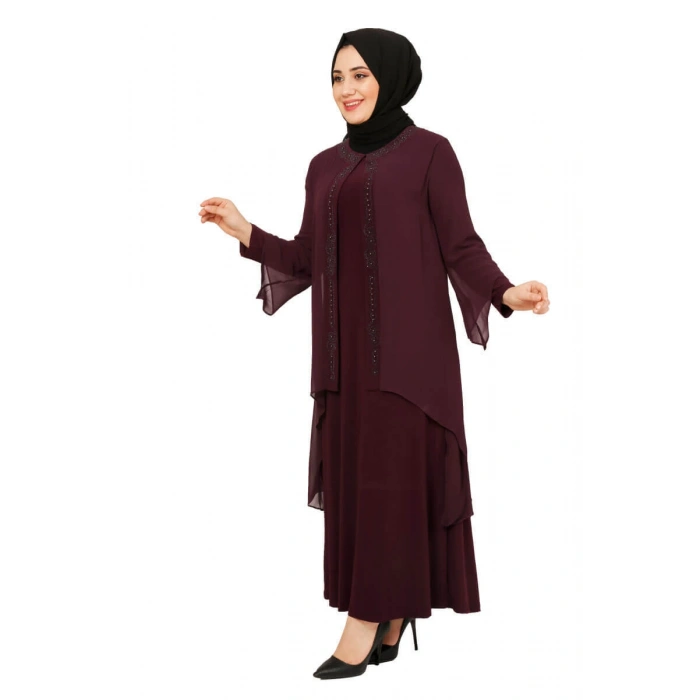 Moda Çizgi Büyük Beden Elbise