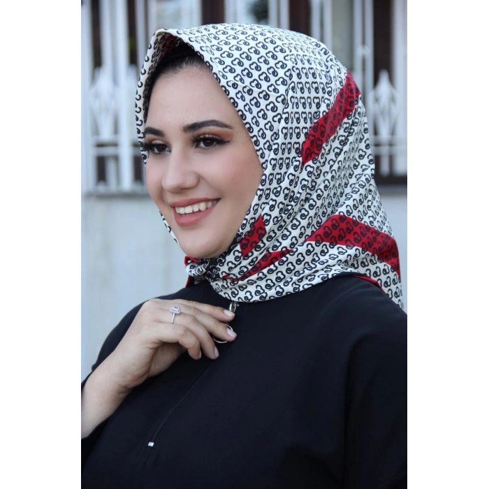 Moda Çizgi Desenli Eşarp
