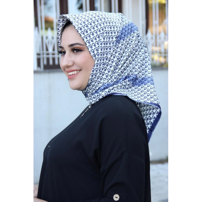 Moda Çizgi Desenli Eşarp