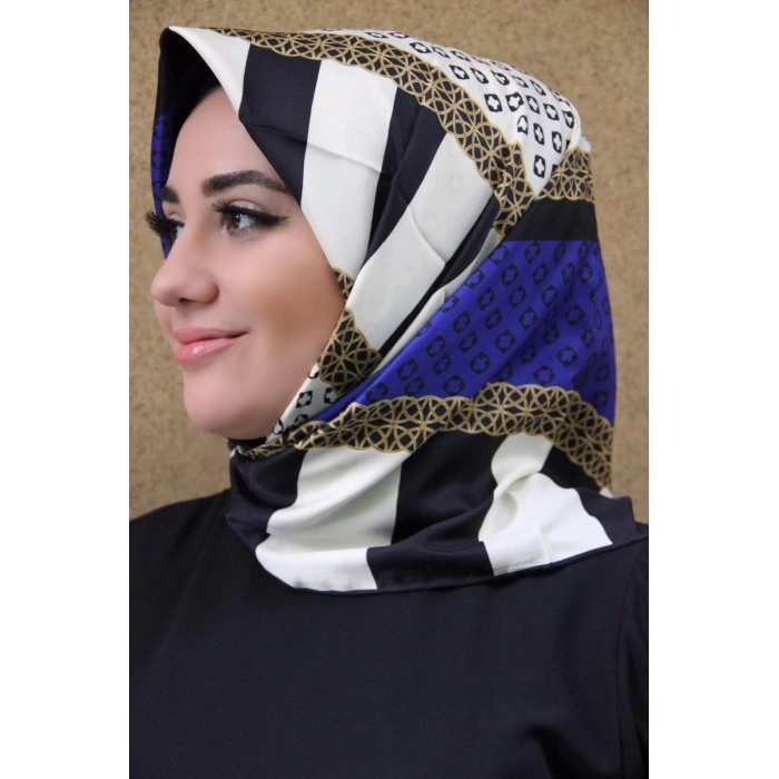 Moda Çizgi Desenli Eşarp
