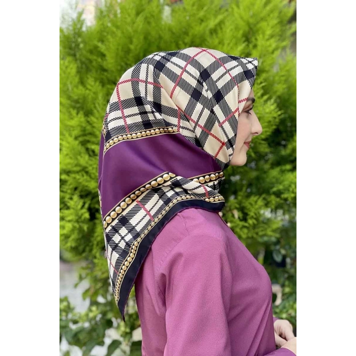 Moda Çizgi Desenli Eşarp