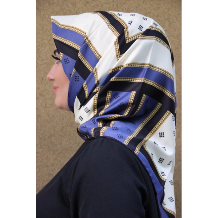 Moda Çizgi Desenli Eşarp