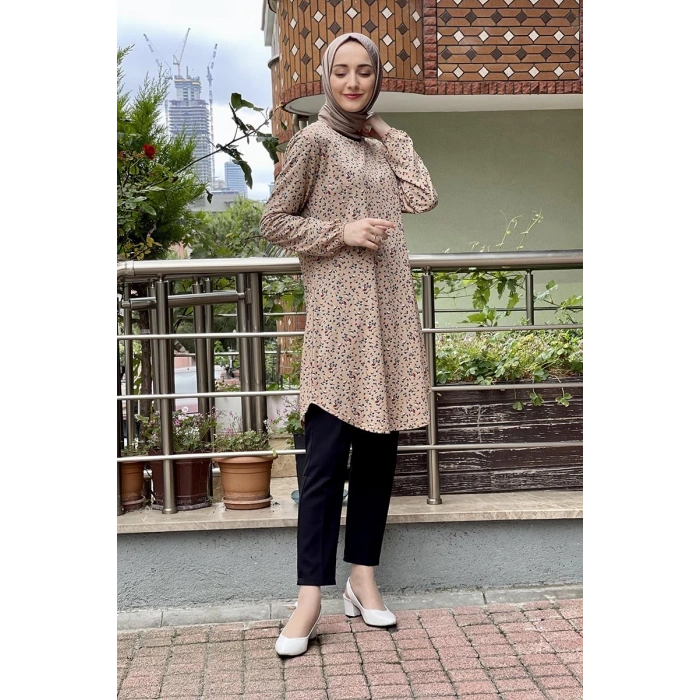 Moda Çizgi Desenli Tunik