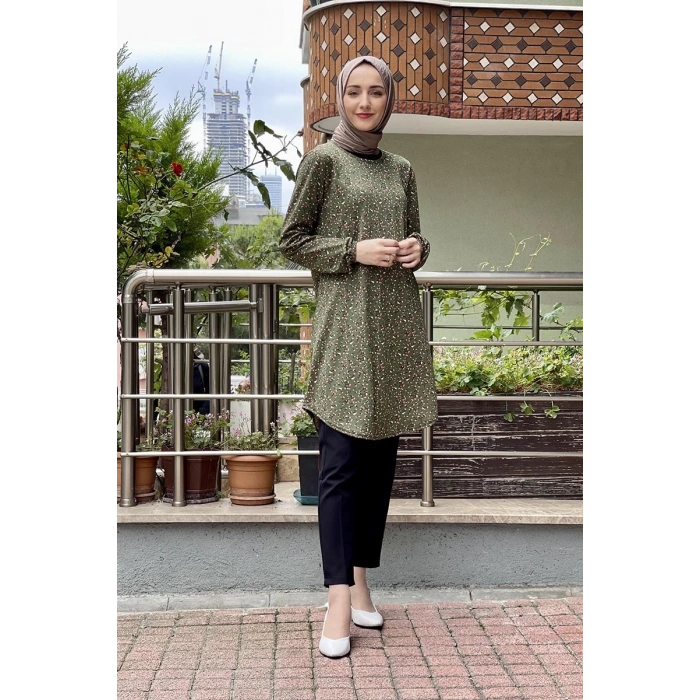 Moda Çizgi Desenli Tunik