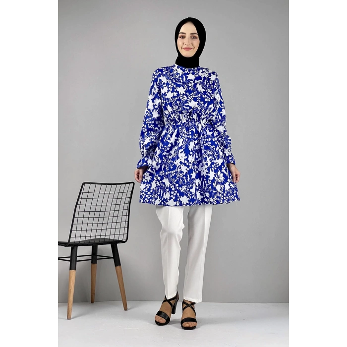 Moda Çizgi Desenli Tunik