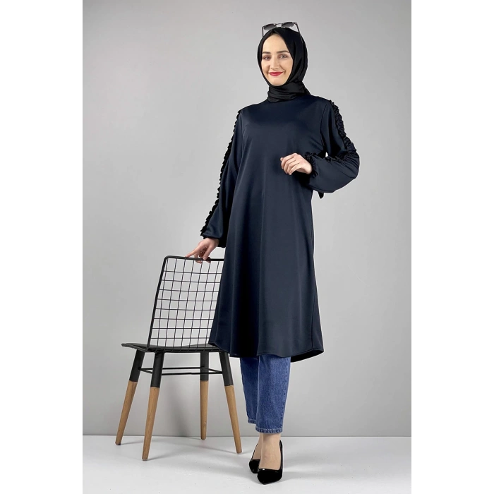 Moda Çizgi Desenli Tunik