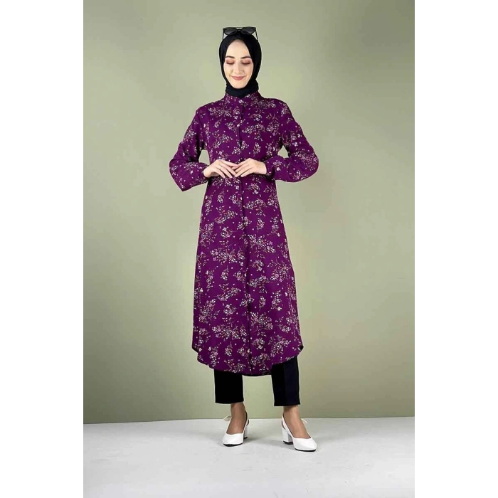 Moda Çizgi Desenli Tunik