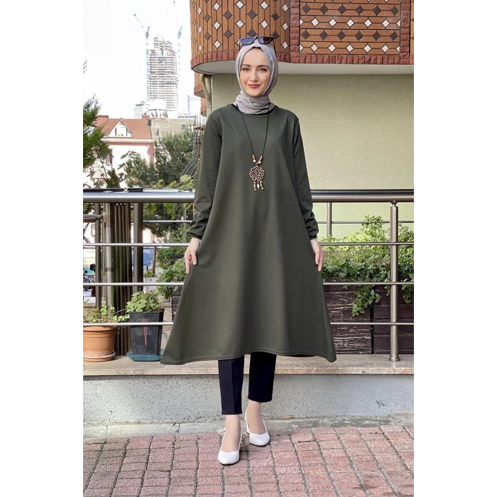 Moda Çizgi Desenli Tunik