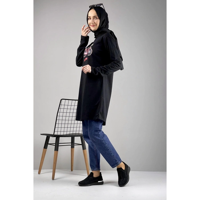 Moda Çizgi Desenli Tunik