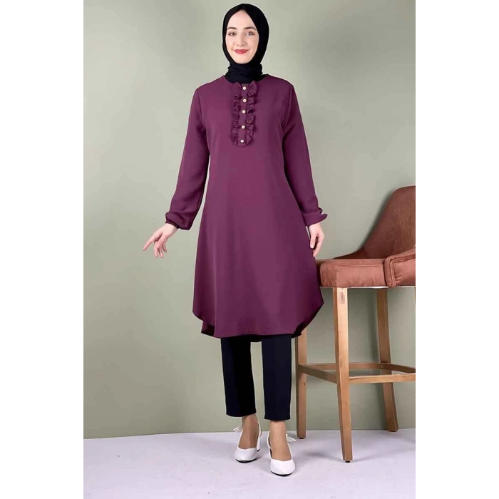 Moda Çizgi Desenli Tunik