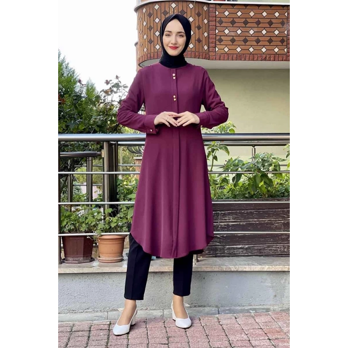 Moda Çizgi Desenli Tunik